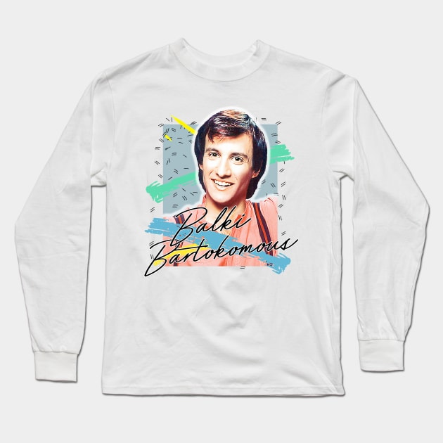 Balki Bartokomous / 1980s Aesthetic Fan Art Design Long Sleeve T-Shirt by DankFutura